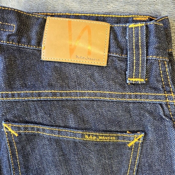 Nudie Denim Jeans Men's Size 32x34 Dark Wash Blue Italy - Picture 3 of 14